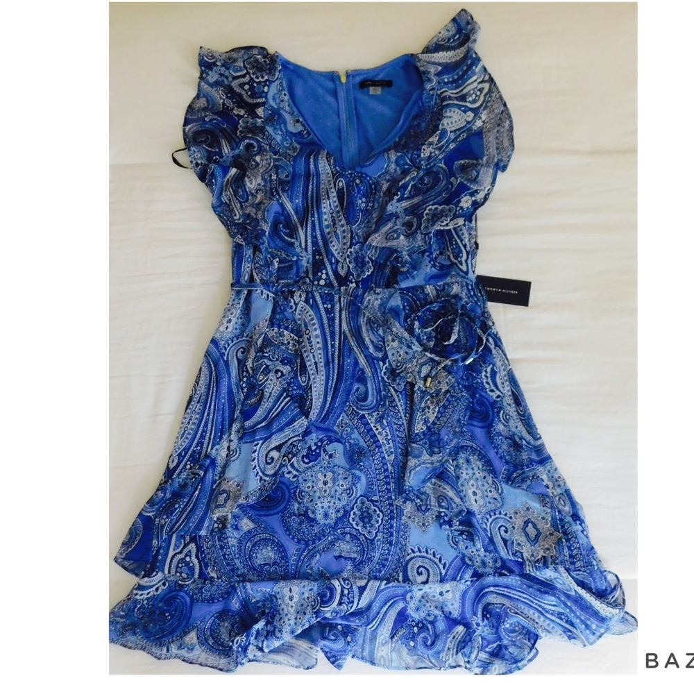 Blue Tommy Hilfiger Dress with Patterns